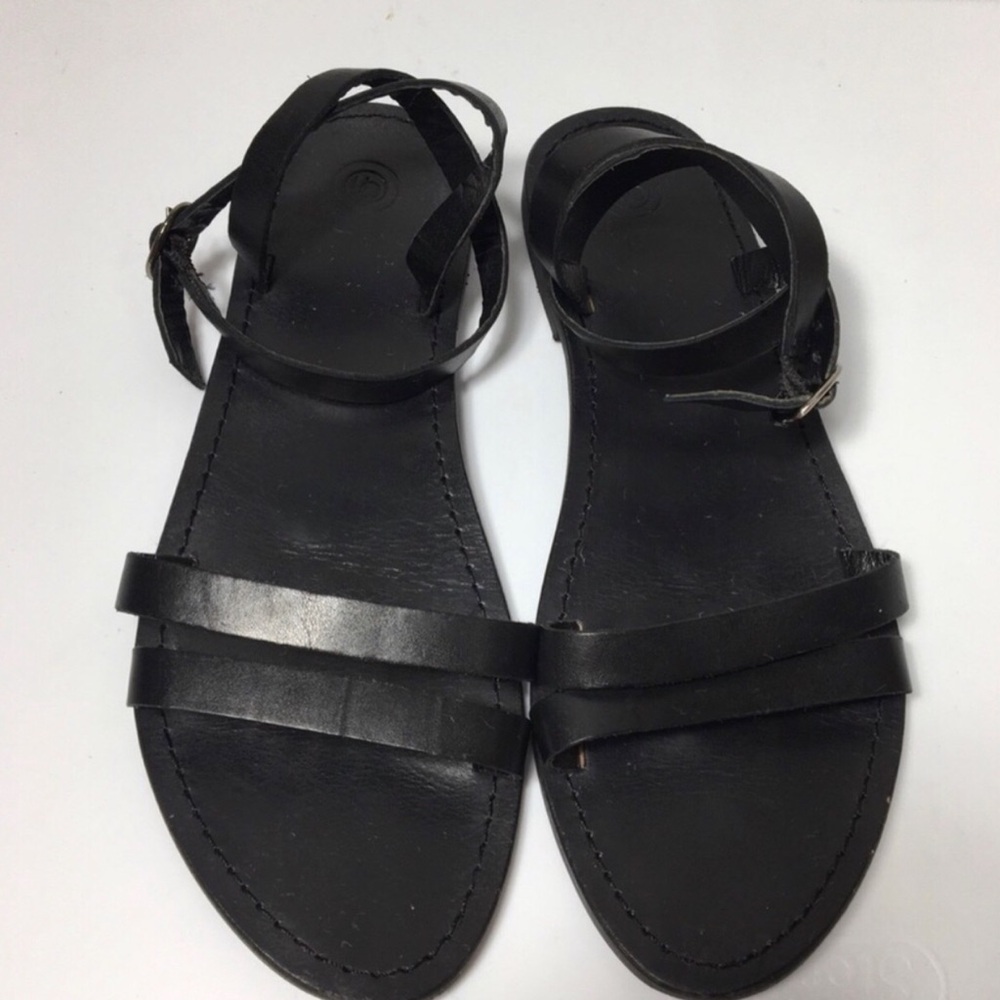Urban Outfitters black ankle strap sandals. Size 8